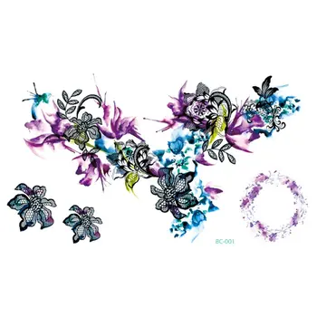 

Temporary Tattoos Waterproof Fake Tattoos Henna Tattoo Body Art Sticker Arm Shoulder Chest & Back Makeup