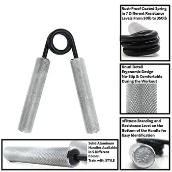 

Finger Trainer Grip Ring Bodybuilding Yoga Stretcher 100-350LB Silica Gel A-Type Fitness Grip Gripper Rehabilitation