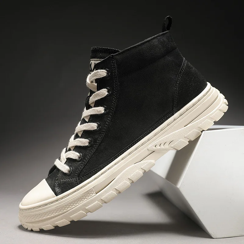 

Rail the Autumn MEN'S SHOES 2019 New Style Korean-style Trend Versatile Sports Casual Board Shoes Hight-top Fashion Shoe Men's T