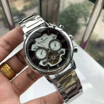 

Patek- Philippe- Datelog Series Ladies Men's Automatic Mechanical Watch Stainless Steel Waterproof Casual Watch Gift 1659 Orders