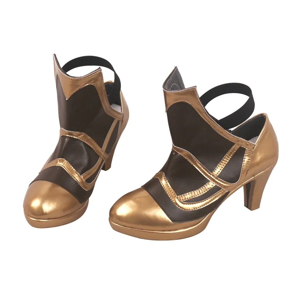 Fire Emblem Clair Cosplay Shoes High-heeled Golden Boots (3)