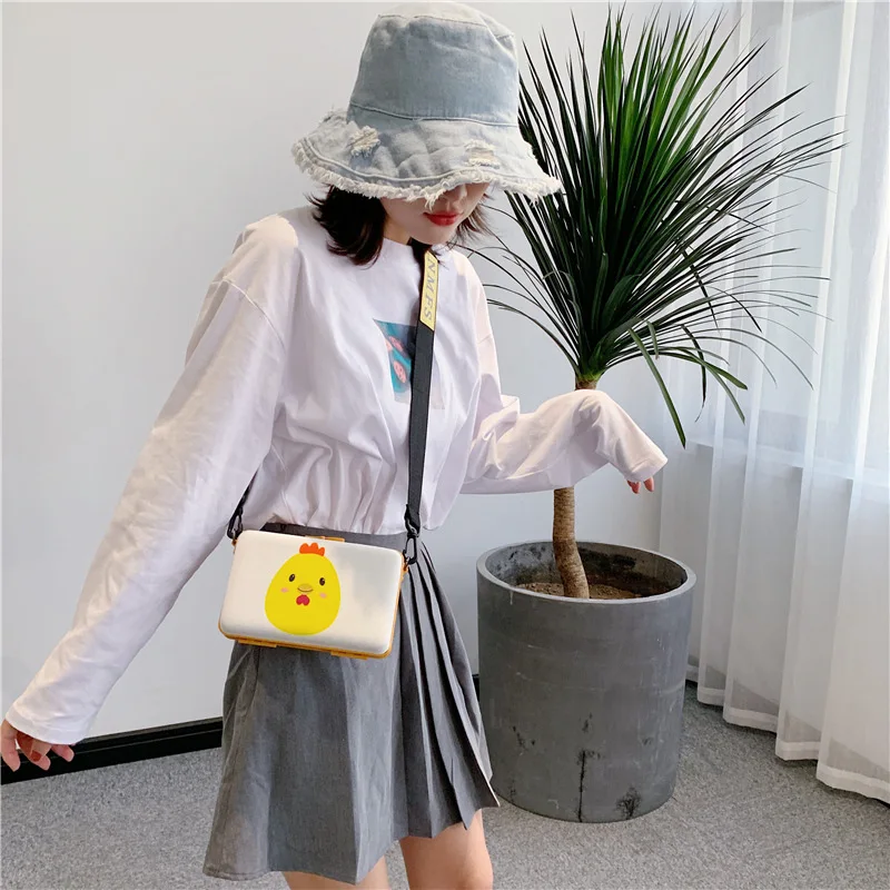 

Cartoon Box Bag 2020 New Style Adults for Kids Cute Broadband Shoulder Fashion Western Style One-Shoulder Box Bag