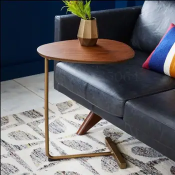 

Nordic Minimalist Oval Mini Coffee Table Side Table Mobile Sofa Corner Side Table Lazy Bedside Table Bedside Table