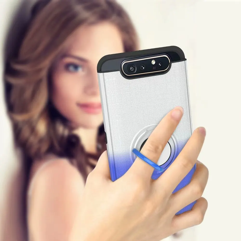 360 ° вращающийся кольцевой чехол для samsung Galaxy A20 A30 A40 A50 A505 A30S A50S A70 A80 A90 A10s противоударный 2 в 1 чехол для телефона