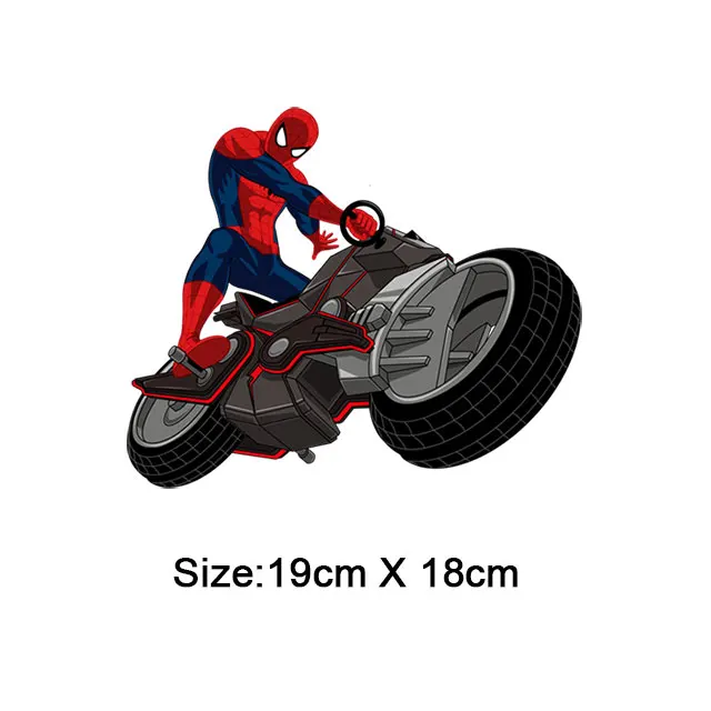 Spiderman-4B Superman Spiderman Batman нашивки для одежды Мультяшные наклейки Железный на переводе для мальчика manT-нашивка для рубашки термоошейники vetement - Цвет: Spiderman-4B