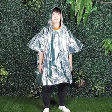 Дождевик из фольги, дождевик, дождевик, водонепроницаемый, открытый, Велоспорт, изоляция, аварийная яркость, спасательный плащ, инструмент для выездов