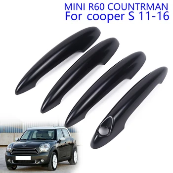 

4Pcs PC Plastic Gloss Black Door Handle Covers Trim For Hyundai MINI R60 COUNTRYMAN Cooper S 11-16 Car Styling Accessories