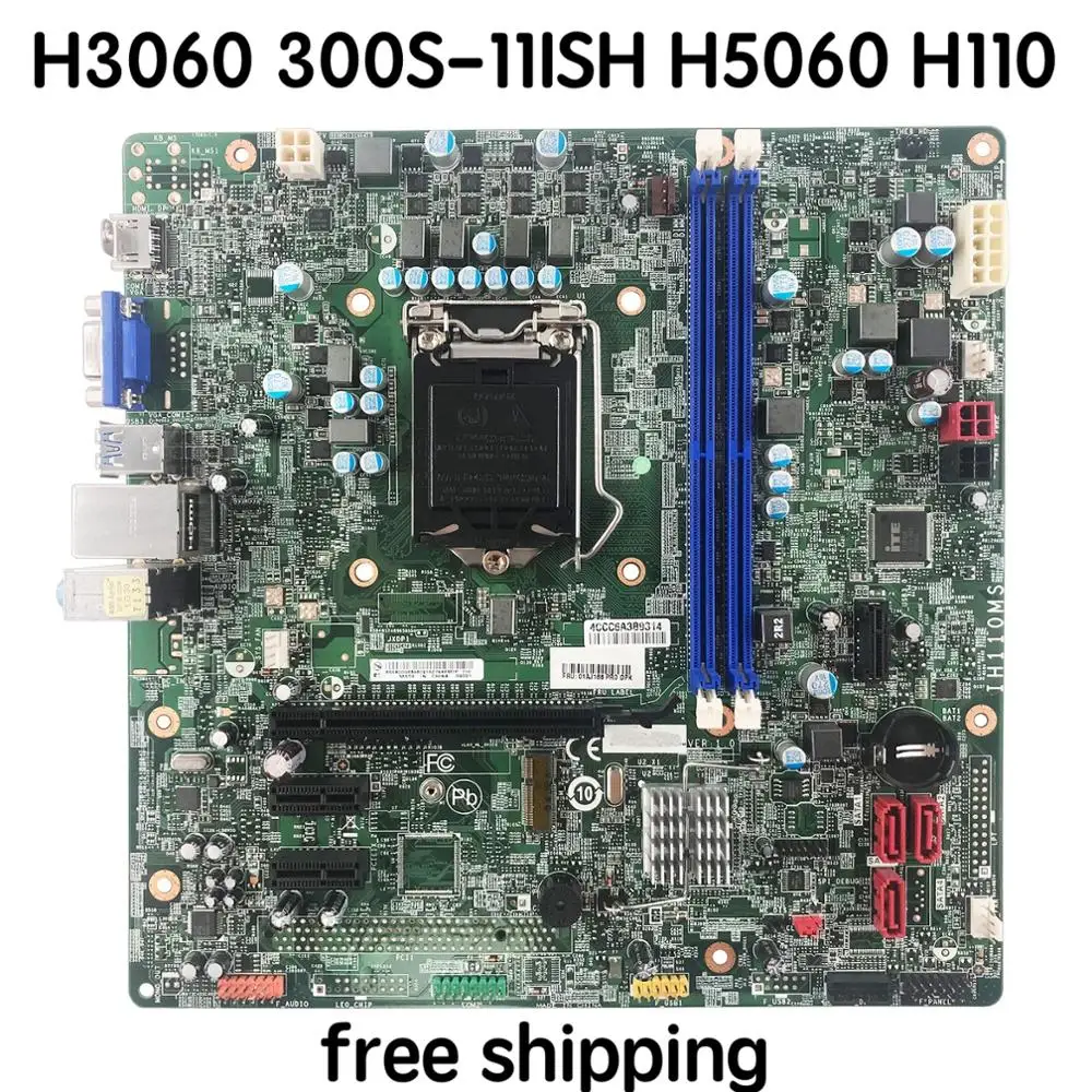 

01AJ166 For Lenovo H3060 300S-11ISH H5060 H110 Motherboard IH110MS Mainboard 100%tested fully work