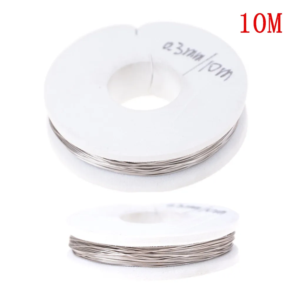 Bobinas de calentamiento electrónico nicrome de 10M, bobina prefabricada para alambre atomizador de alta densidad, diámetro de 0,3mm
