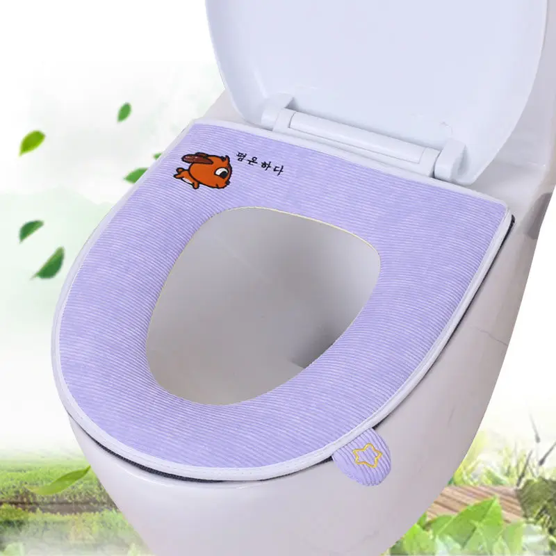 zipper purple dog С ручкой коврик для унитаза мультфильм коврик для унитаза молния коврик для унитаза водонепроницаемый Туалет утолщенная Подушка WC мягкая подушка - Цвет: zipper purple dog