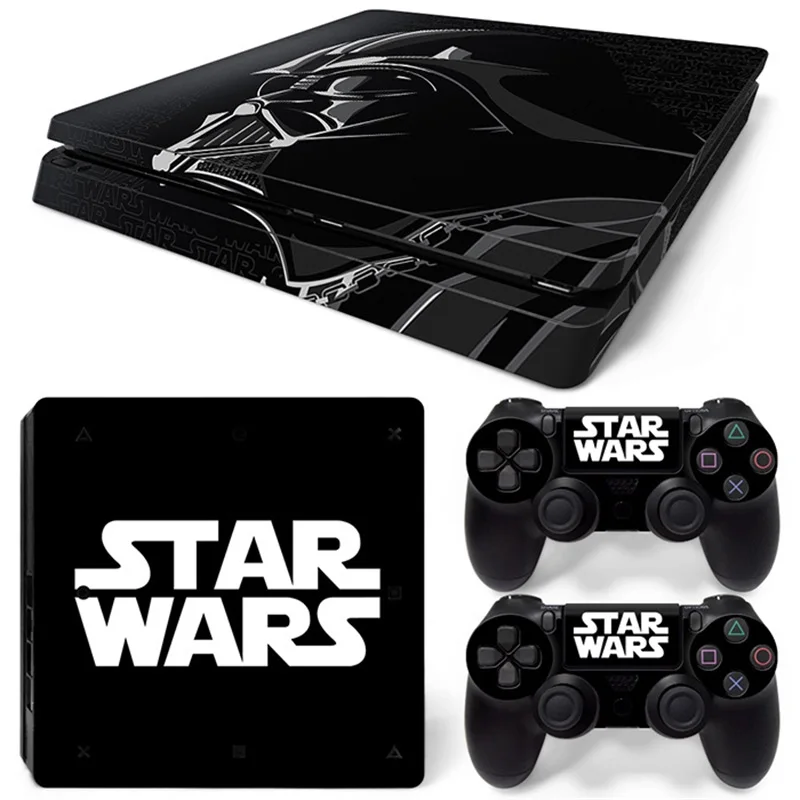 Marvel Iron man Star Wars Vinyl Skin Sticker for PS4 Slim Console and 2 Controllers Decal Cover Game Accessories