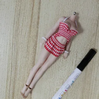 

1/12 Scale Plaid Bra skirt Dress for Phicen Tbleague 1:12 Head Sculpt Body Model Action Figure Toy