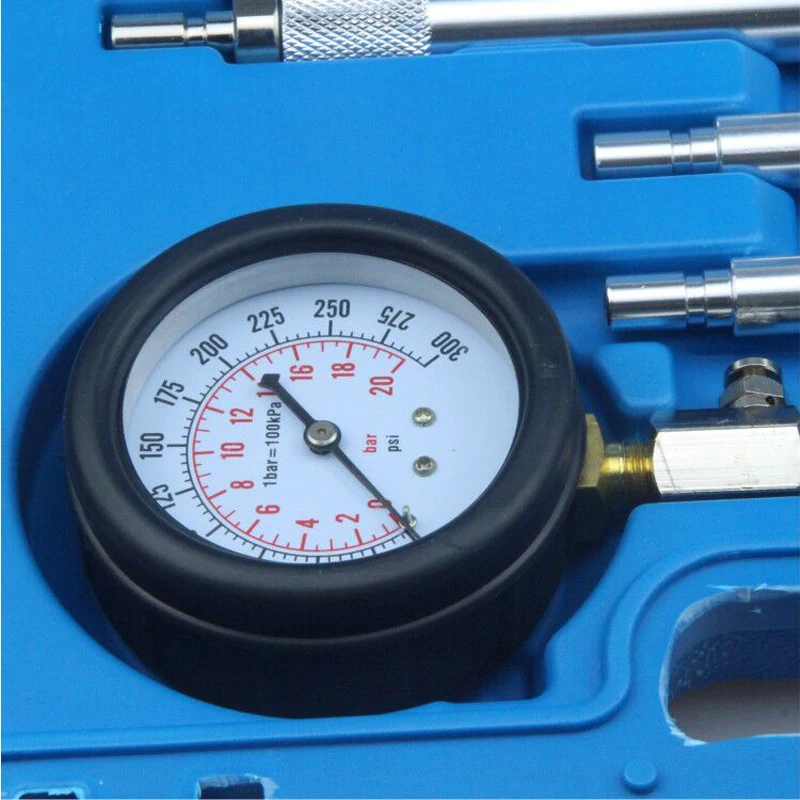 Rapid Connected Petrol Gas Engine Cylinder Compressor Gauge Meter Test Pressure Compression Tester Leakage Diagnostic