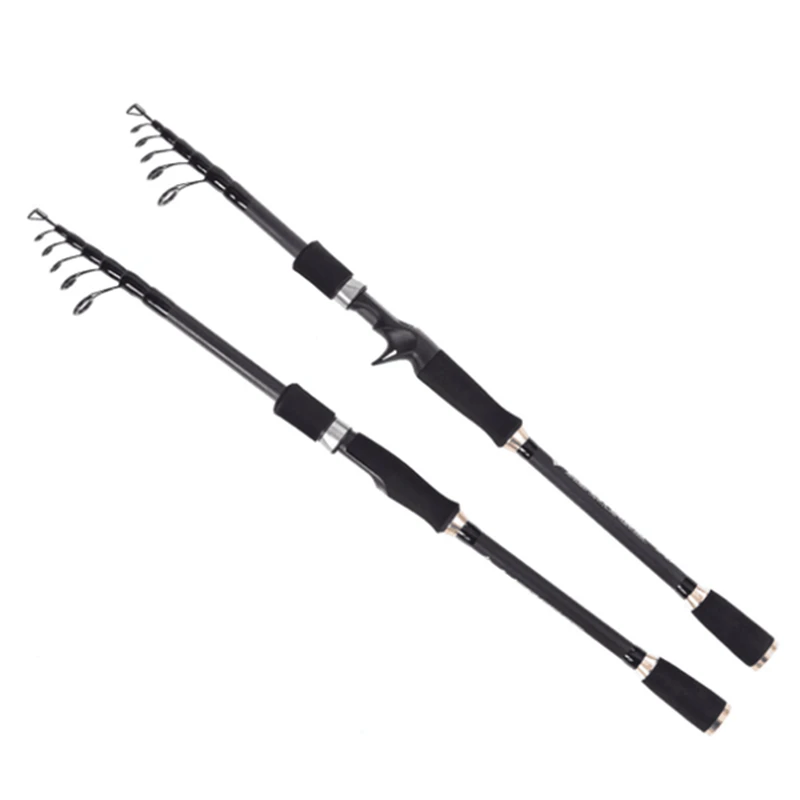 

1.8m - 2.7m Fishing Rod MH Hard Telescopic Straight Shank And Gun Handle Lure Pole Carbon Fiber Carp Rod Outdoor Tackle