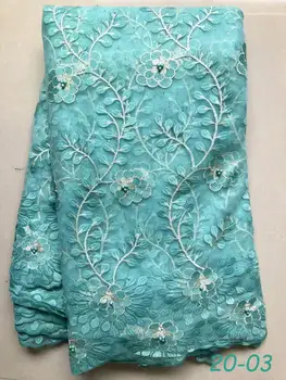 

2020 High Quality Milk Silk Wedding Lace Pink African Lace Fabric With Stones Embroidery African French Tulle Lace Fabric 01