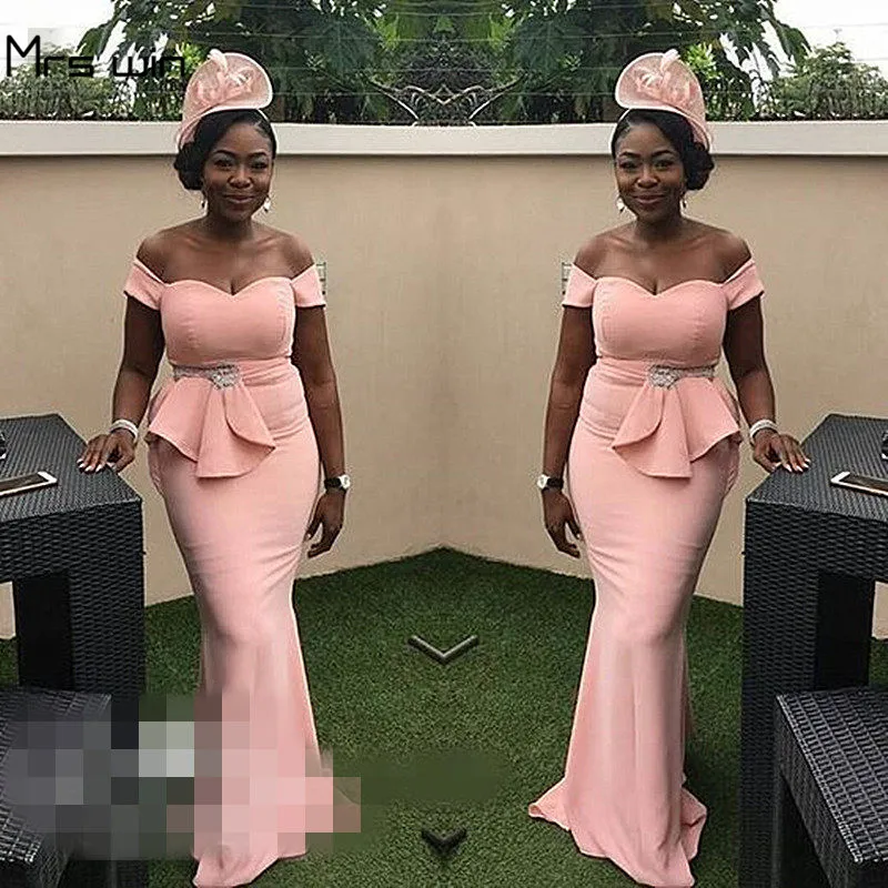 Mrs win платья подружек невесты русалка Vestido Madrinha декольте с открытыми плечами для девочек до 50 плюс размер сексуальное длинное свадебное платье HR060
