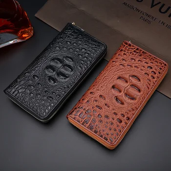 

Fashion Business Phone Bag for iphone 11 pro xs max xr x 7 8 6 6s plus Universal luxury card wallet Zipper Lid Cover For iphone