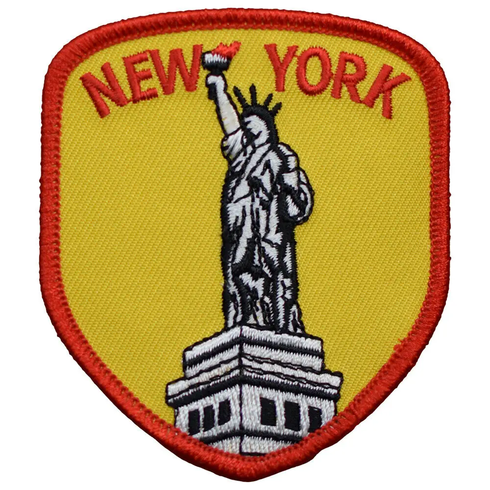 

Hot! New York Patch - Statue of Liberty, Manhattan, NY Badge (Iron on) (≈ 7-6 cm )