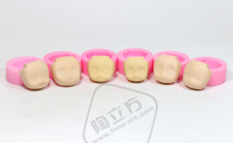 DIY Розовый Q силиконовая форма для лица ультра-легкая глина мягкий, керамический форма аниме Q версия для лица пленка форма для лица Универсальная форма для лица