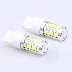 2 ampoules LED T20 7443 W21W 1156 BA15S P21W Canbus, sans erreur, pour feu de recul, lampe de freinage de voiture, blanc, 3157 3156 3047 
