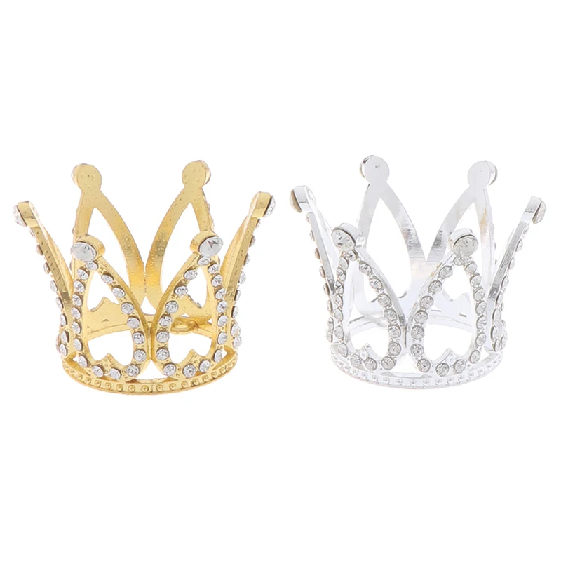 Precio reducido Mini corona de princesa, adorno de perlas de cristal, Tiara, ornamentos de pelo niños para boda, fiesta de cumpleaños, decoración de pasteles, juguete artesanal WDgpNdjNA