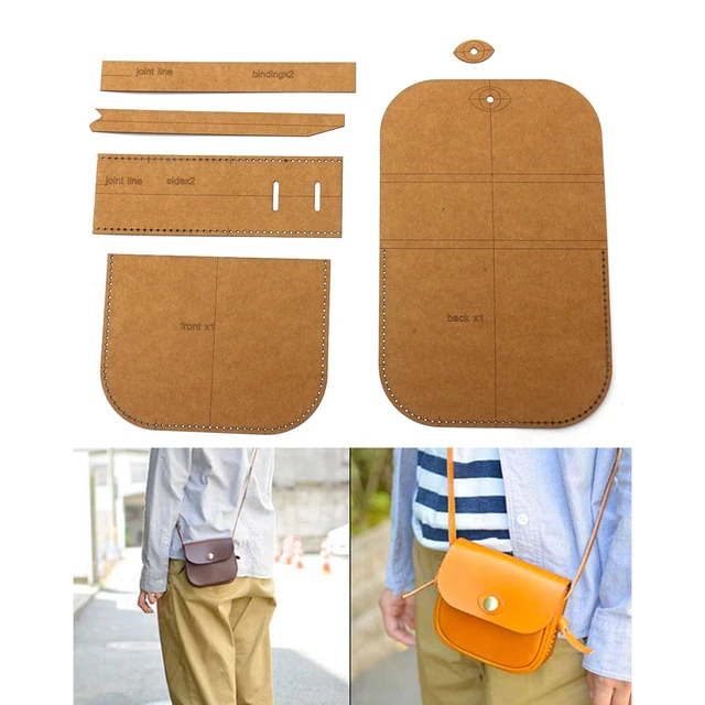 Diy Leather Tool Kit Kraft Handbag Sewing Pattern Diy Handmade Craft  Template Finished Product Size 21x19x6.5cm