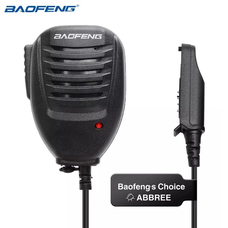 Walkie Talkie Accessories BAOFENG Speaker Waterproof Mic for BF-A58 BF-9700 UV-9R UV-XR Two Way Radio Black Micro | Мобильные