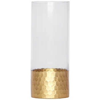 

Europe style light luxury vase plating gold foil transparent color hydroponic glass vasos creative home decoration accessories