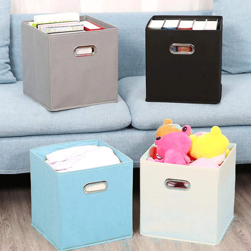 Foldable Toy Storage Box With Handle 2022 New Storage Home Office Room Organizer Bedroom Closet