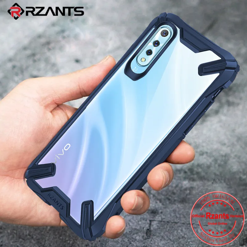 Military airbag Anti-fall shell Case For Vivo S1  IQOO Neo  Y7S Transparent Acrylic PC +TPU Shockproof Armor Back cover Case (11)