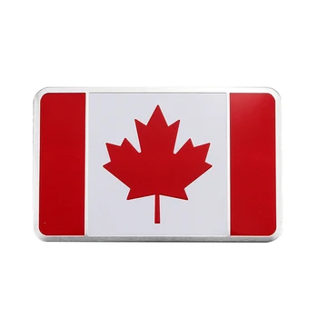 

1 pcs Car Stickers Exterior Accessories Motorcycles Automobiles Window Decals Aluminum Alloy Canada Flags Badge National Emblem