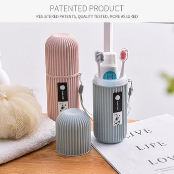 

New Portable Travel Toothpaste Toothbrush Protect Holder Cap Case Travel Camping Toothbrush Storage Box Cover Household Storage
