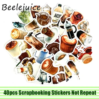 

40pcs Coffee beans Stickers paster anime movie decals scrapbooking diy phone laptop waterproof home decorations