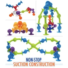 Мягкий строительный блок на присоске, силиконовый блок, модель конструктора, забавная игрушка для детей, сделай сам, креативный подарок