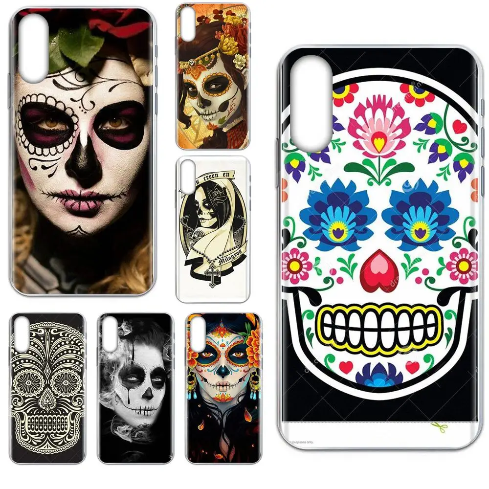 Мягкий с рисунком из ТПУ чехол мексиканский Скелет Сахар Череп для LG K50 Q6 Q7 Q8 Q60 X