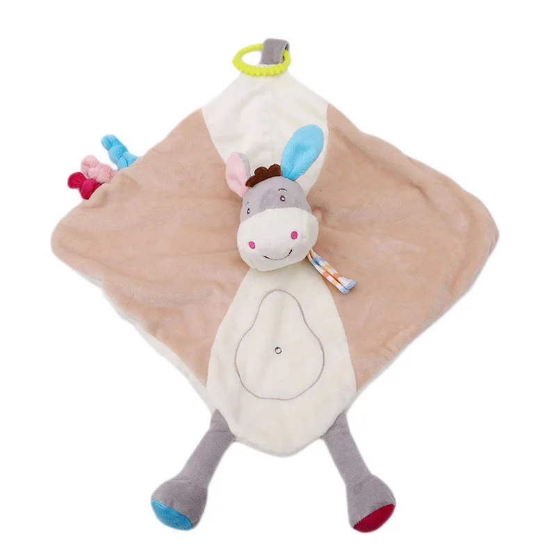 Одеяло носовой платок успокаивающее полотенце детские защитные одеяла плюшевые животные кукла Прорезыватель для ребенка Сенсорное развитие детские игрушки - Цвет: deer