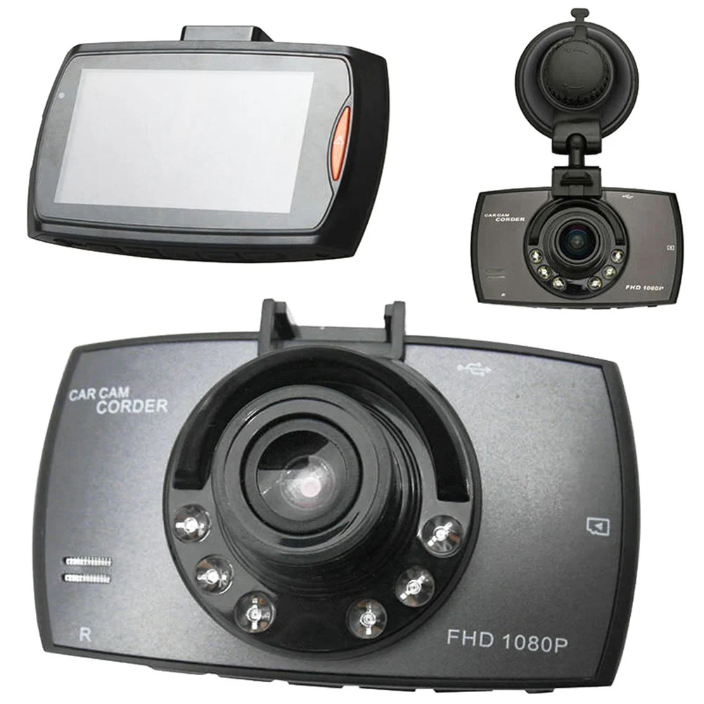 HD 2,2 дюймов lcd 1080P Автомобильный видеорегистратор Автомобильная камера видеорегистратор ночного видения Dash Cam PUO88 - Цвет: Черный