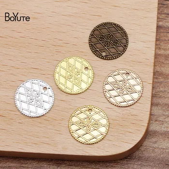 

BoYuTe (100 Pieces/Lot) 13MM Metal Brass Floating Charms for Jewelry Making Diy Hand Made Materials Wholesale