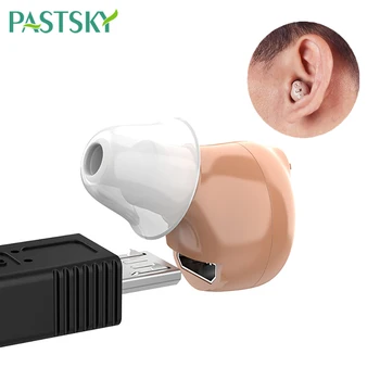 

USB Rechargeable Hearing Aids Wireless Ear Invisible Sound Amplifier Adjustable Tone for the elderly audifonos 1PC