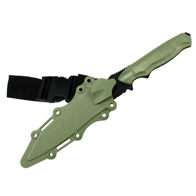 Безопасный 1: 1 Тактический резиновый нож, военный тренировочный энтузиаст CS, косплей, игрушка, меч, первый кровавый реквизит, кинжалы, модель E65D - Цвет: Белый