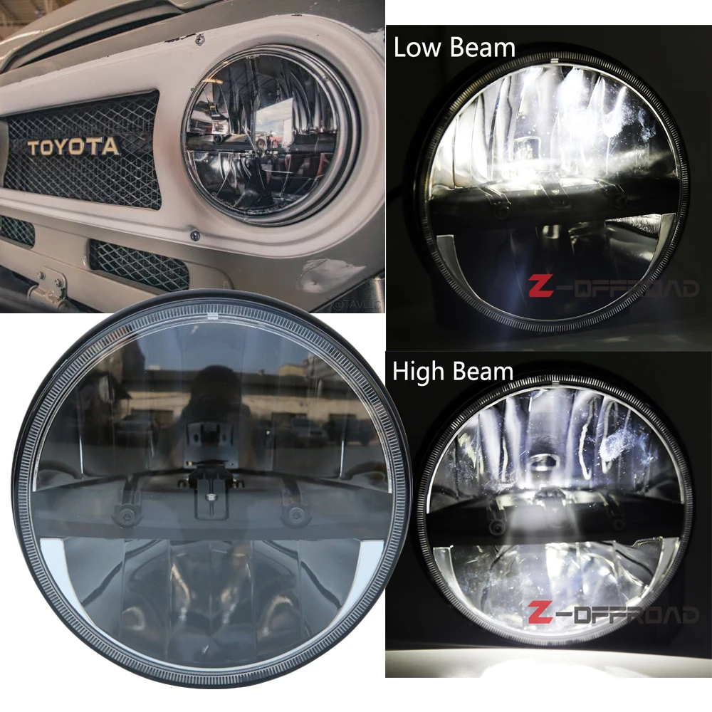 Для Jeep Wrangler JK TJ Hummer TOYOTA Автомобильные светодиодные фонари 7 дюймов черные круглые