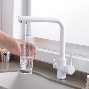 

Copper Kitchen Filter Purifier Faucet Antique Three-Use Baking Lacquer Basin Drinking Water Faucet Container Basin Mixing Faucet