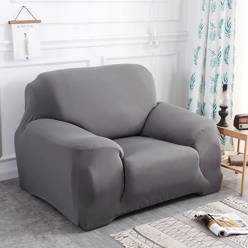 

Grey Color Elastic Couch Sofa Cover Loveseat Cover Sofa Covers for Living Room Sectional Sofa Slipcover Armchair Furniture Cover