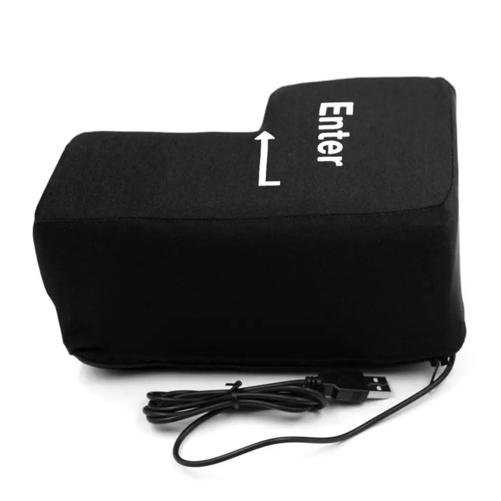 

Portable Funny Decompression USB Big Enter Key Pillow Toys Soft Computer Button Return Key Pillow Offices Vent stress Relief Toy