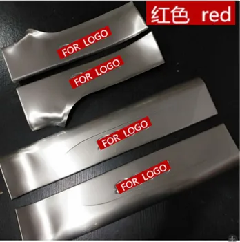 

For 2014-2019 Peugeot 2008 High Quality Stainless Steel Plate Door Threshold Welcome Pedal Car Styling Accessories 4pcs / set