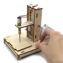 Jouet en bois pour enfant, petite perceuse, outil de sol, Kit d'expérimentation scientifique pour garçon et fille, Invention faite à la main 