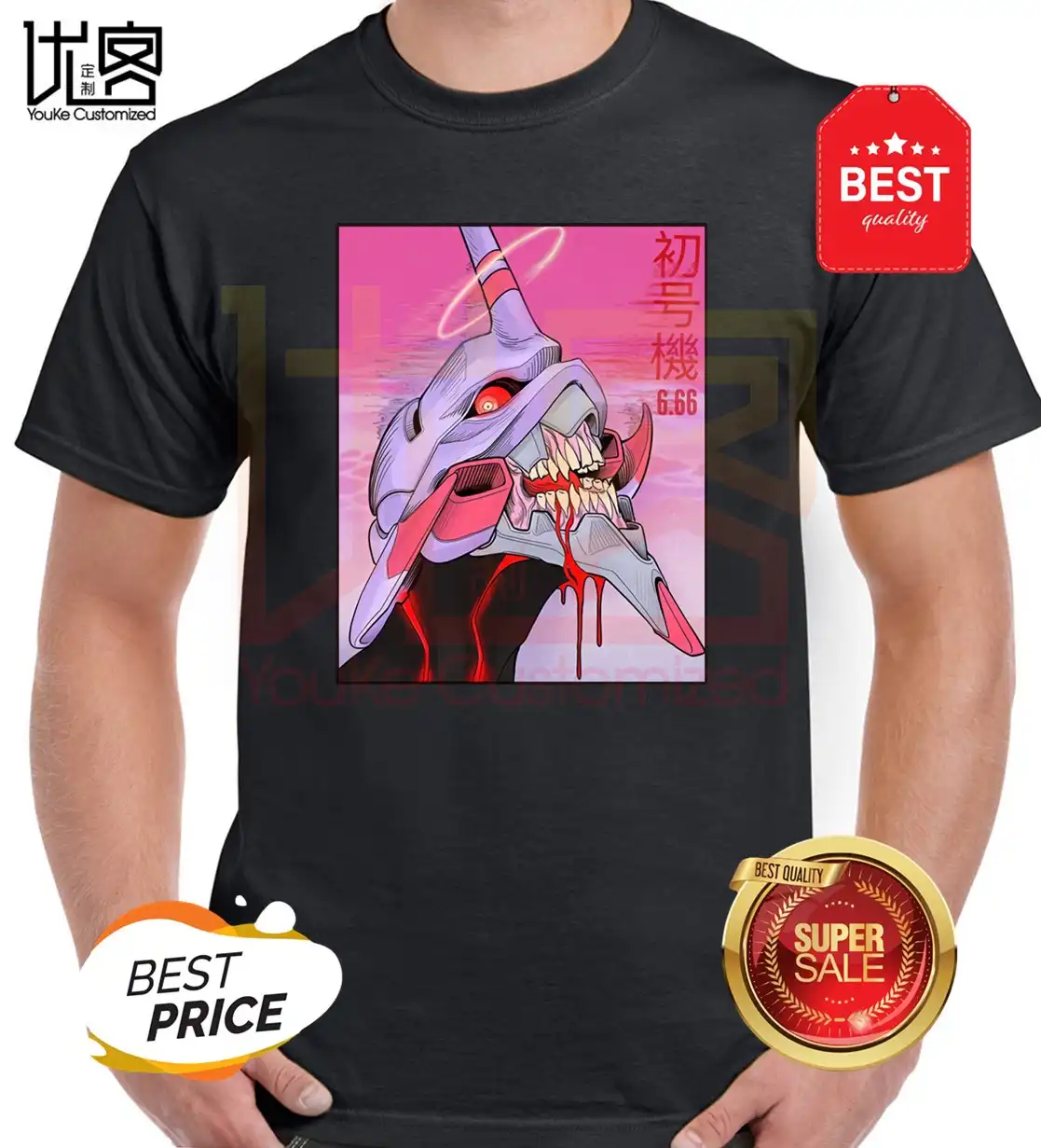 Camisetas de evangelion Clearance