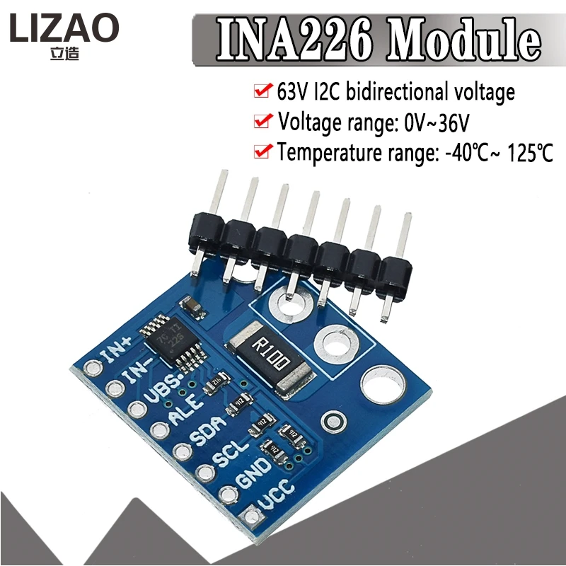 Ina226 Iic Interface Bidirectional Current/power Monitoring Sensor Module 226 0.01ohm 0.1ohm