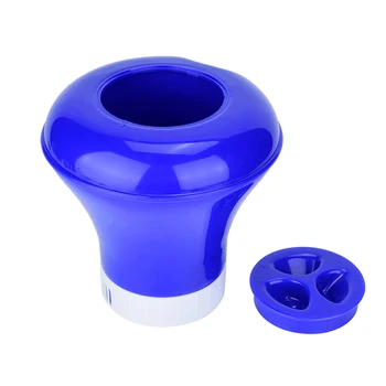 

8 Inch Portable Home Use ABS Easy Read With Thermometer Tablet Dispenser Floating Pill Storage Aquarium Tool Pool Feeder