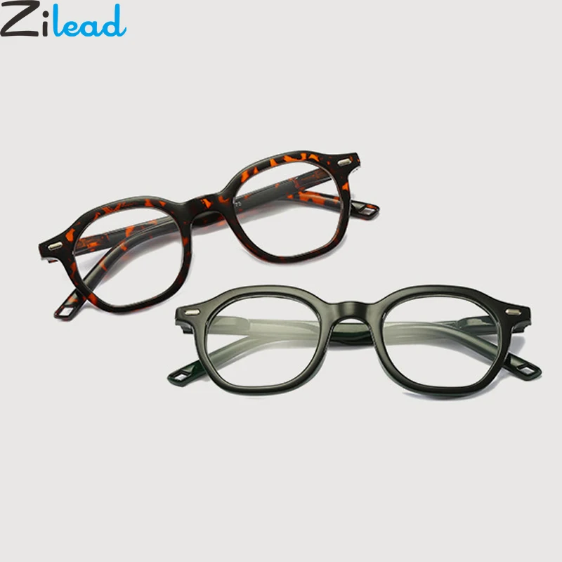 

Zilead Retro Polygon Reading Glasses Resin Lens Prebyopia Spectacles For Men Women Hyperopia Eyeglasses Eyewear Unisex